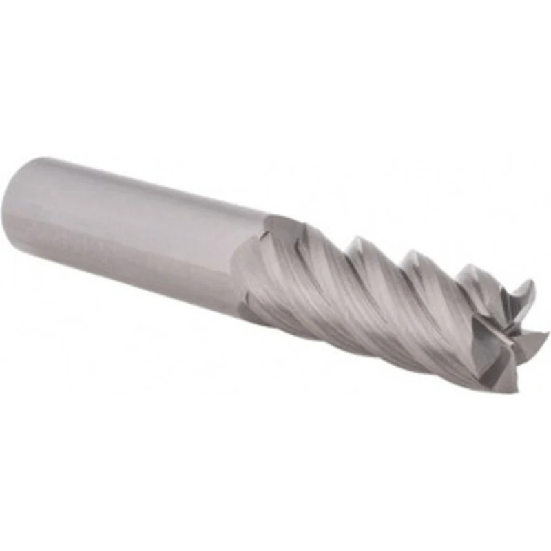 Accupro 1/4, 3/8 LOC, 1/4 Shank Diam, 2 OAL, 5 Flute, Solid Carbide Square End Mill Single End, Uncoated, Spiral Flut...